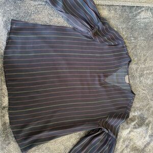 H&M Blue 3/4 Sleeve Relaxed Blouse